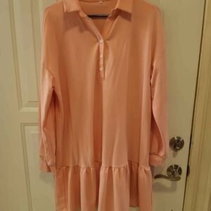 Pink Button-Down Women's Top